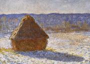 Claude Monet Haystack in the Snwo,Morning Spain oil painting reproduction
